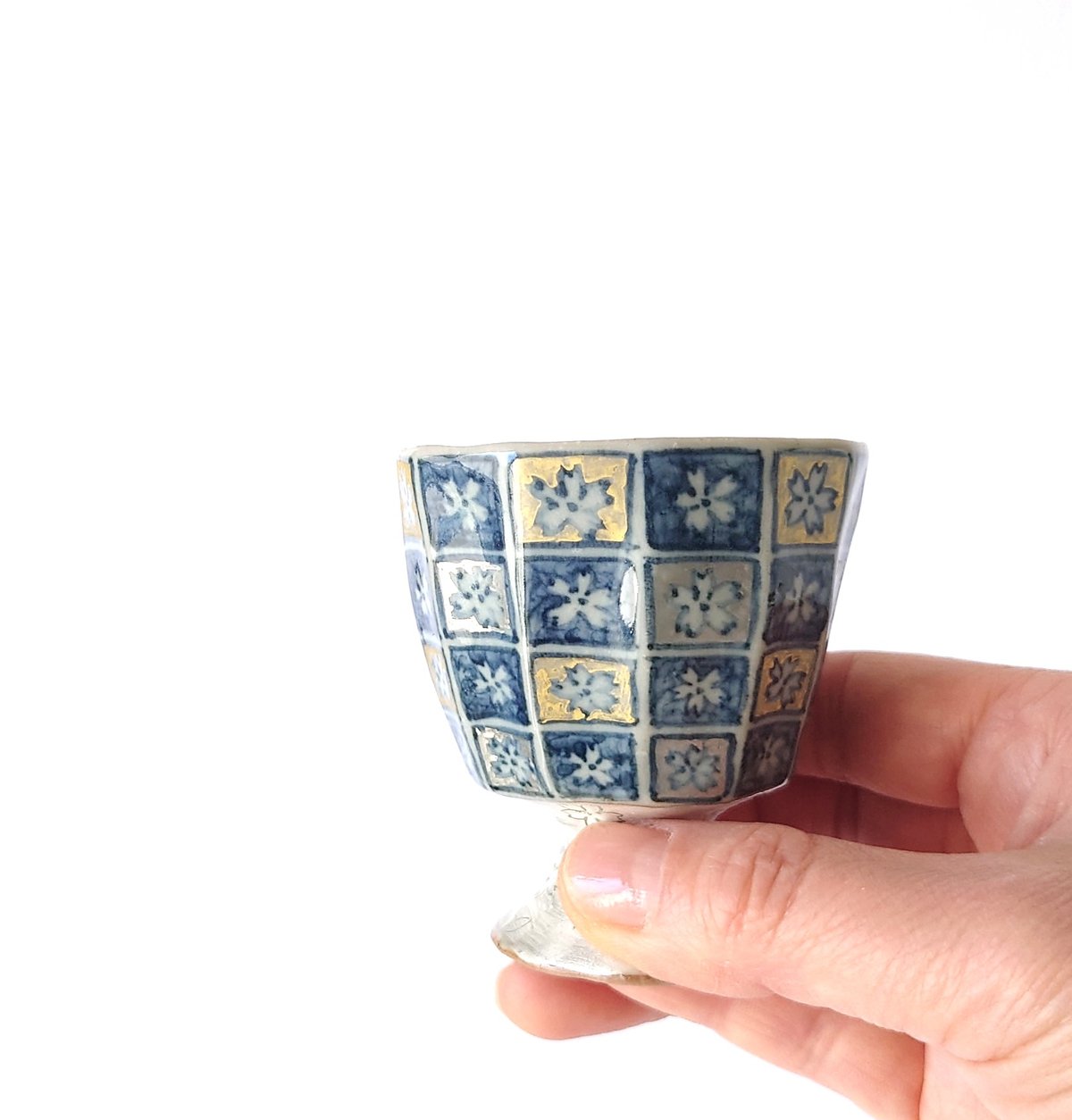 染付桜尽徳利2客盃5客 染付桜尽徳利2客盃5客