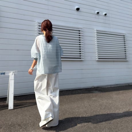 グロッシーシアーボーダーブラウス
