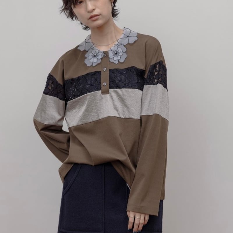 Eimee Law コットンベロアポロラガートップス Eimee Law コットンベロアポロラガートップス EimeeLaw コットン