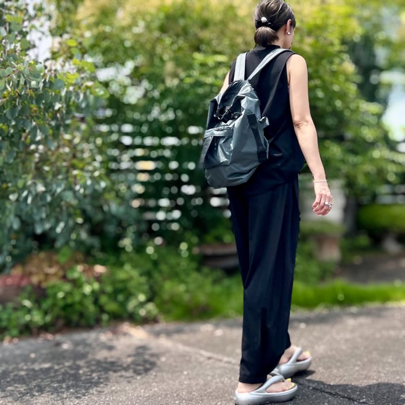 美脚パンツと同素材】【セットアップ対応】　ショルダータックノースリ 美脚パンツと同素材】【セットアップ対応】ショルダータック