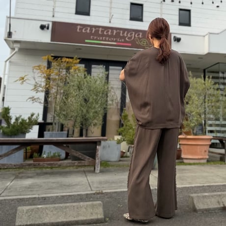 サイドフリンジベルト付きパンツ