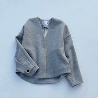 ボンディングノーカラージャケットブルゾン