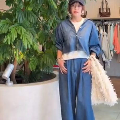 バレルレッグタックデニム