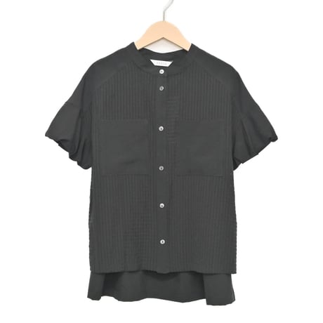 ECOウェザー×シアーチェックパフブラウス