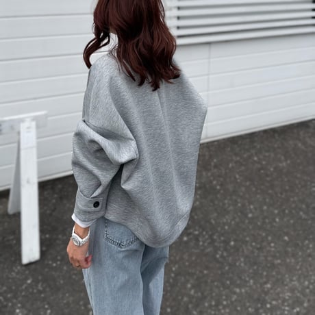 ボンディングノーカラージャケットブルゾン