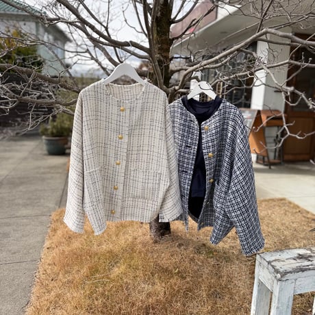ドルマンツイードジャケット
