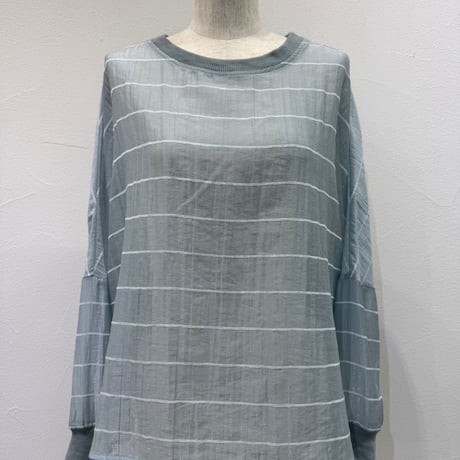 グロッシーシアーボーダーブラウス