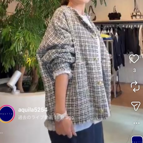 ドルマンツイードジャケット