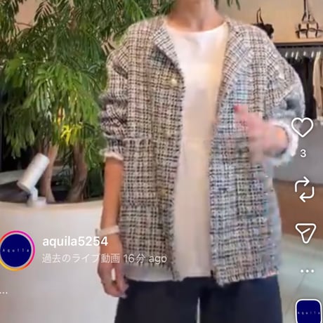 ドルマンツイードジャケット