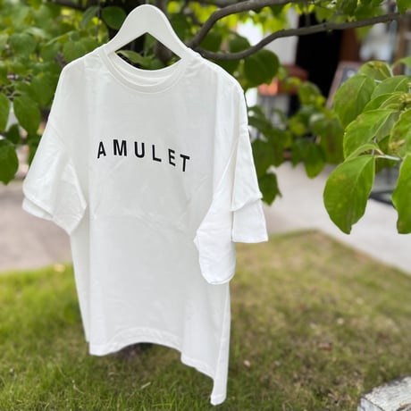 袖フリルロゴTシャツ