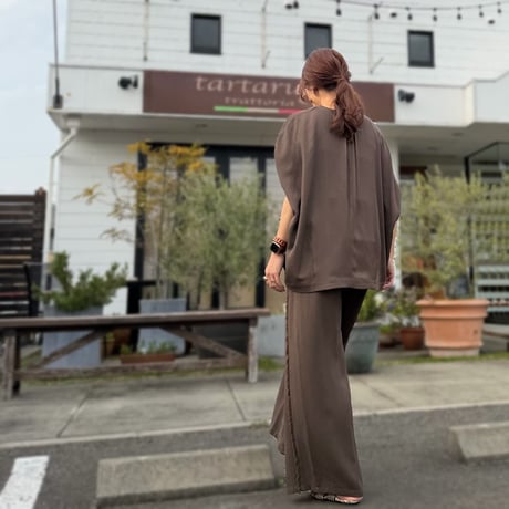 サイドフリンジベルト付きパンツ