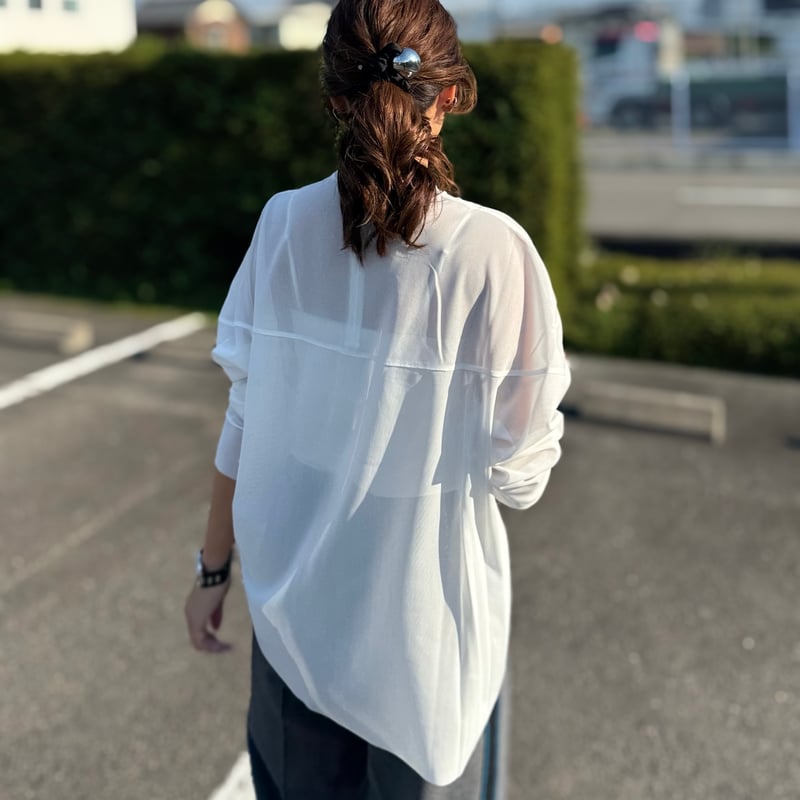 メッシュニット立体スリーブトップス | Aquila