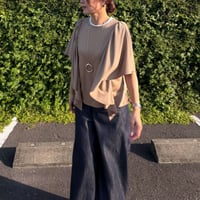 シルケットコットンフリルスリーブプルオーバー
