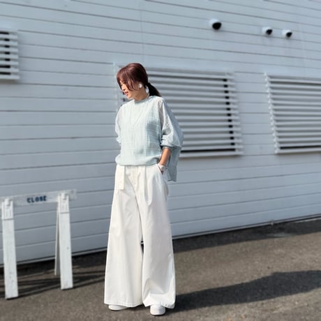 グロッシーシアーボーダーブラウス