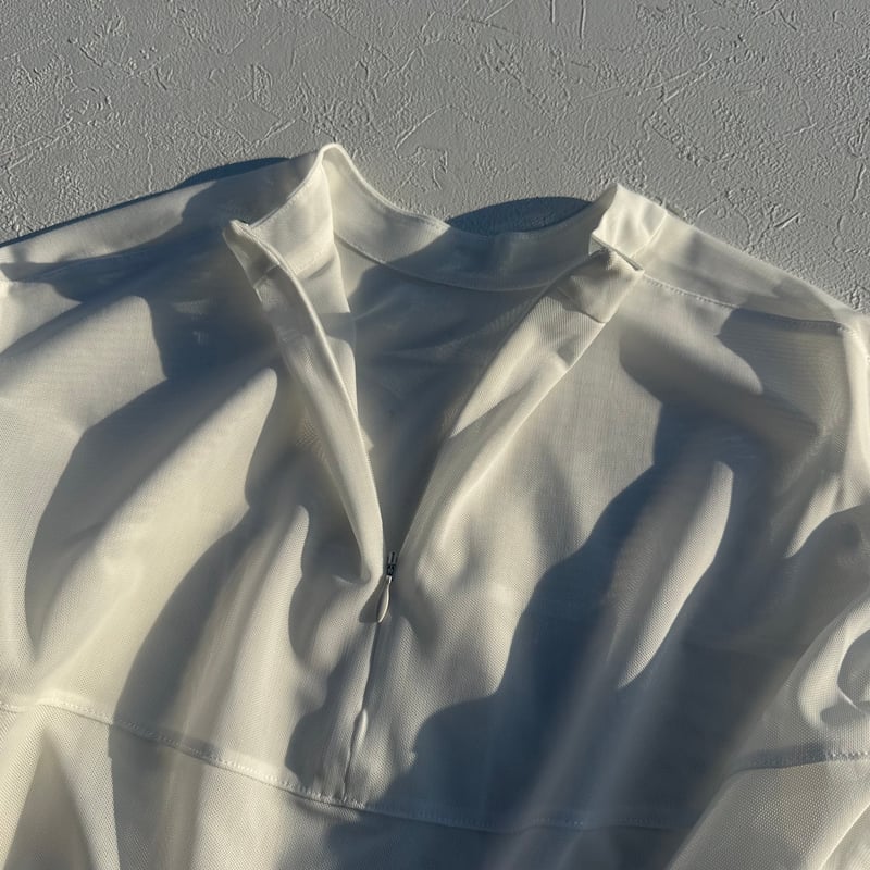 メッシュニット立体スリーブトップス | Aquila