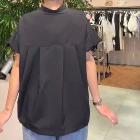 ECOウェザー×シアーチェックパフブラウス