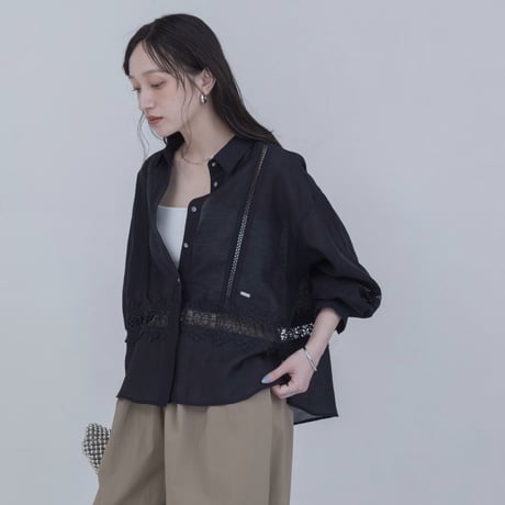 レーストリミングシアーヘムシャツ