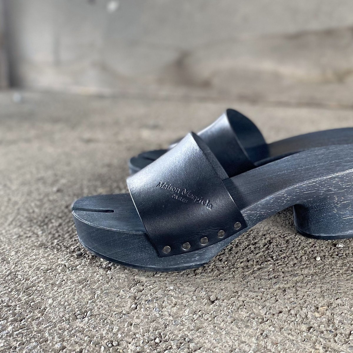 関税送料込★Maison MargielaTabiシンプル くすみブルーミュール 20 SS】Tabi Clogs/MAISON MARGIELA | T/O