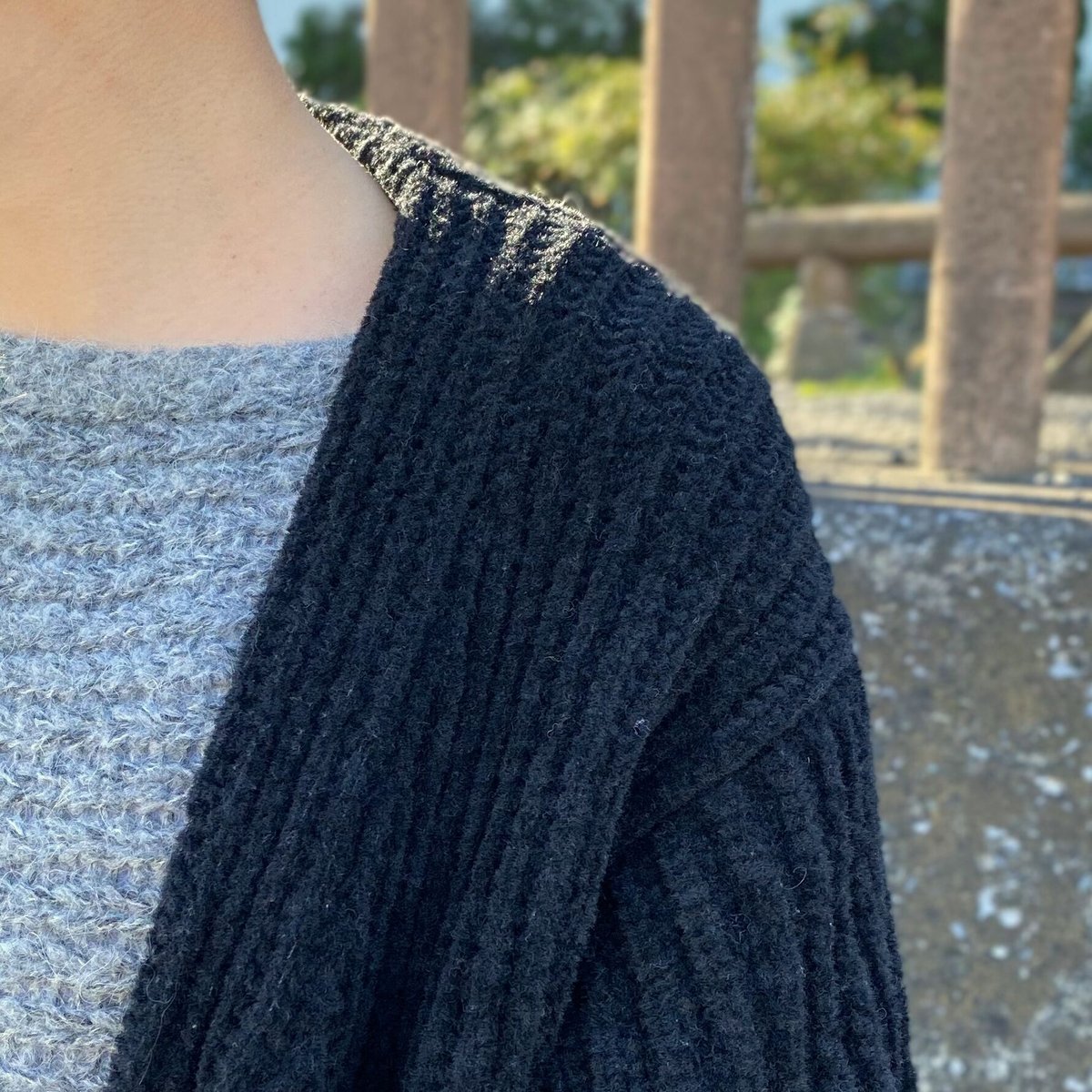 18 AW】Chenille Knit V Cardigan/YOHJI YAMAMOTO 18 AW】Chenille Knit V Cardigan/YOHJI YAMAMOTO