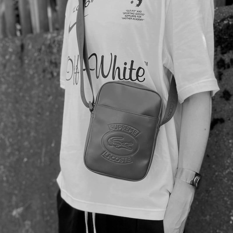 Supreme Lacoste Shoulder Bag 黒 国内正規品バッグ