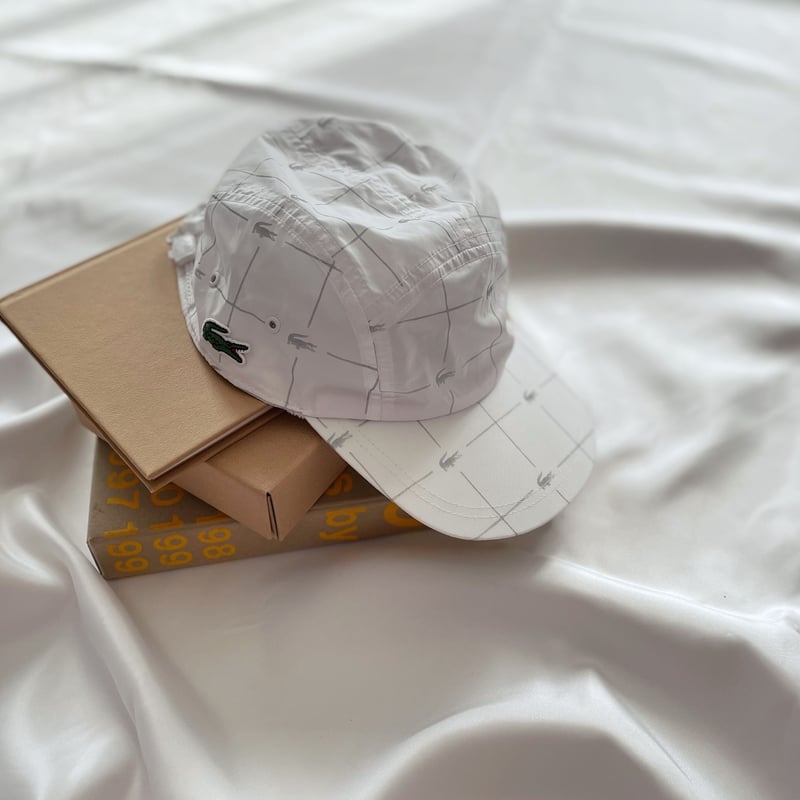 ラコステ Reflective Grid Nylon Camp Cap