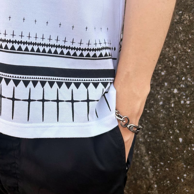10 SS】Geometric Pattern Polo Shirt／yoshio kubo