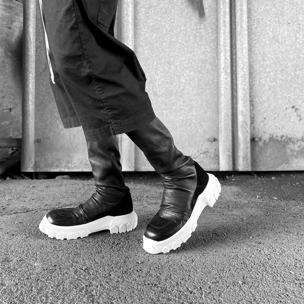 Rick Owens xHOOD RUBBER COMPANY ソックスニーカー - ブーツ