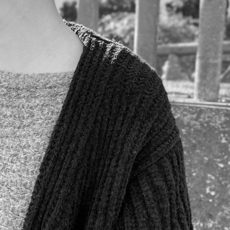 18 AW】Chenille Knit V Cardigan/YOHJI YAMAMOTO 18 AW】Chenille Knit V Cardigan/YOHJI YAMAMOTO