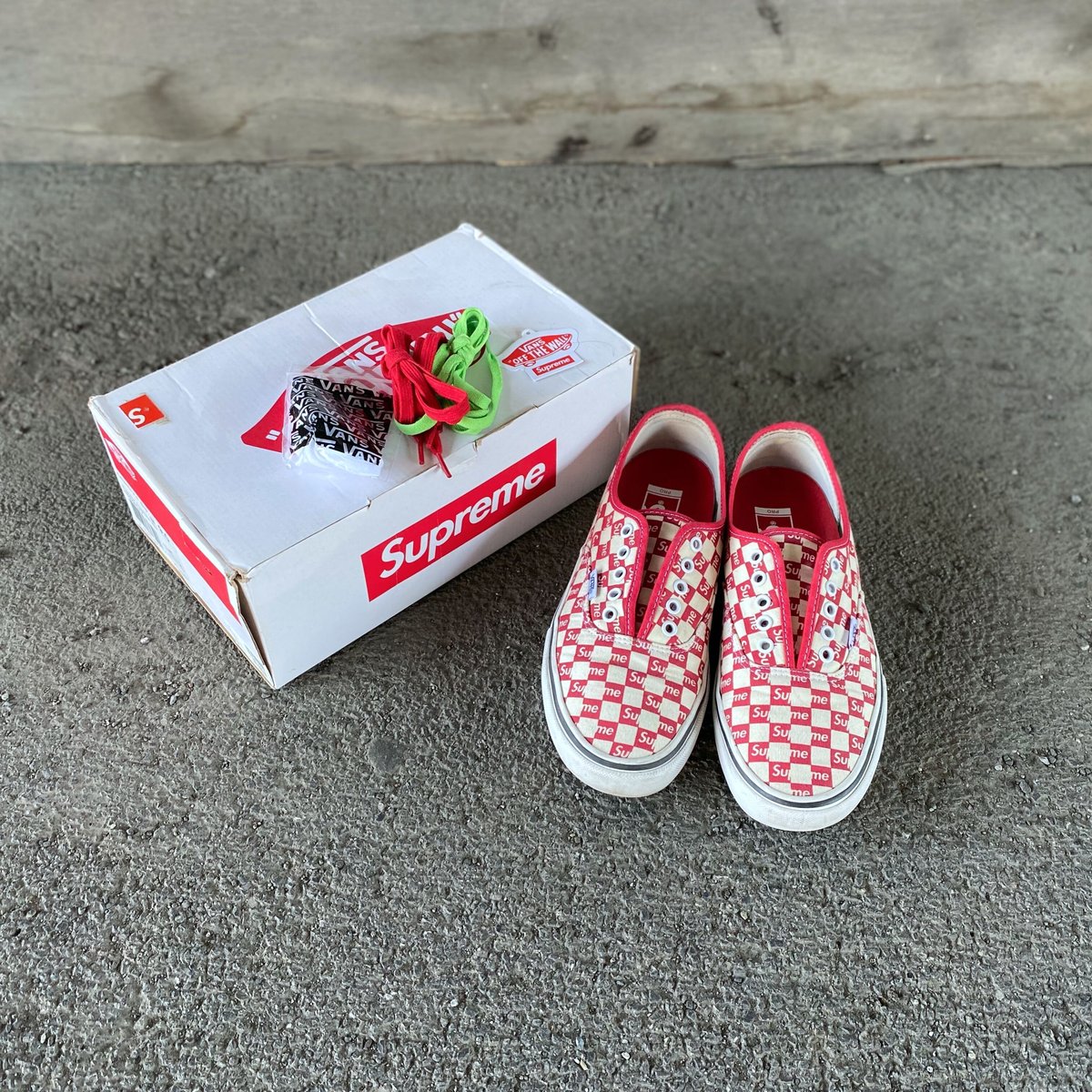 16AW Supreme Vans Checker Logo Authenticメンズ