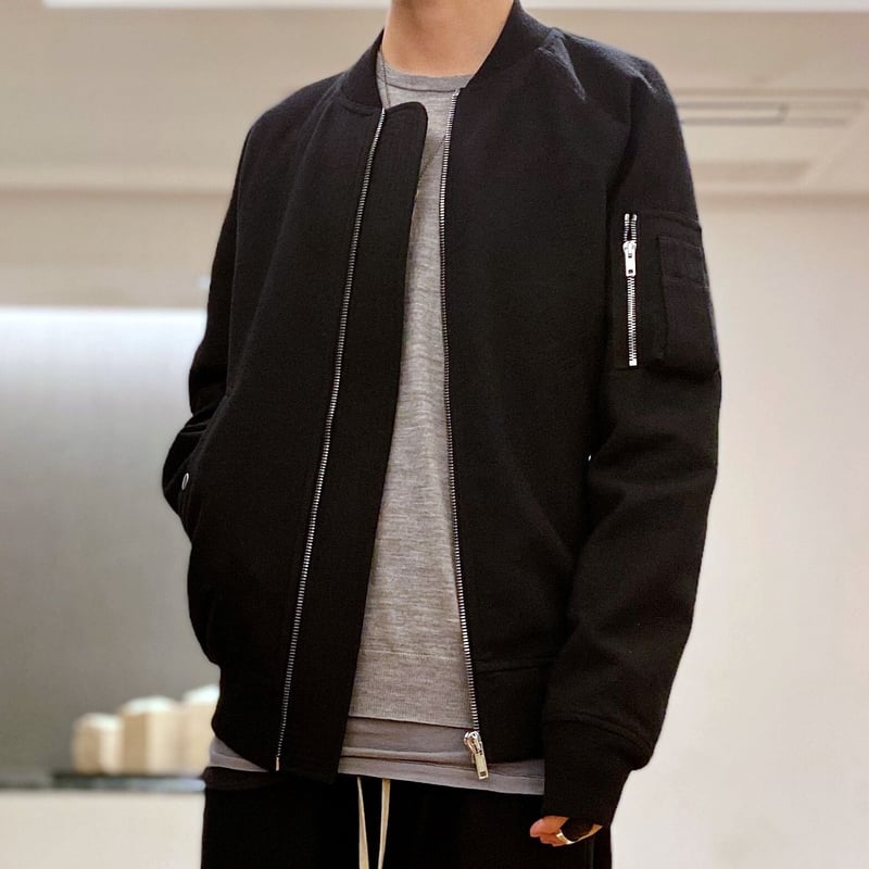 rickowensRick Owens RAGLAN BOMBER TE素材 ボンバージャケット - ブルゾン