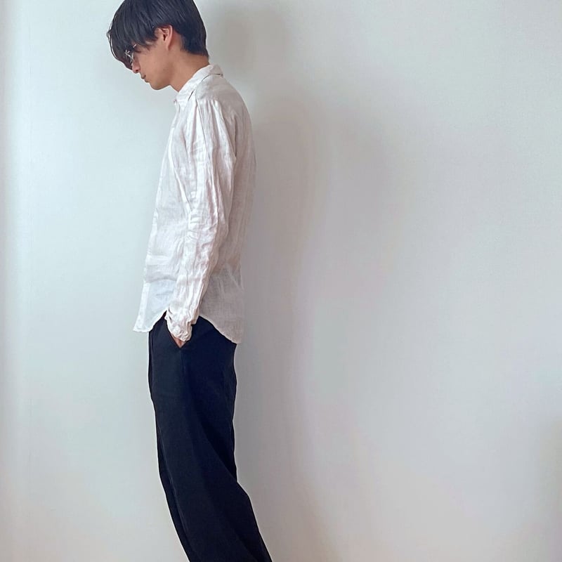 80s comme des garcons homme リネンスラックス ワイド COMME des GARÇONS HOMME】 1991年 アーカイブ 2タック ワイド