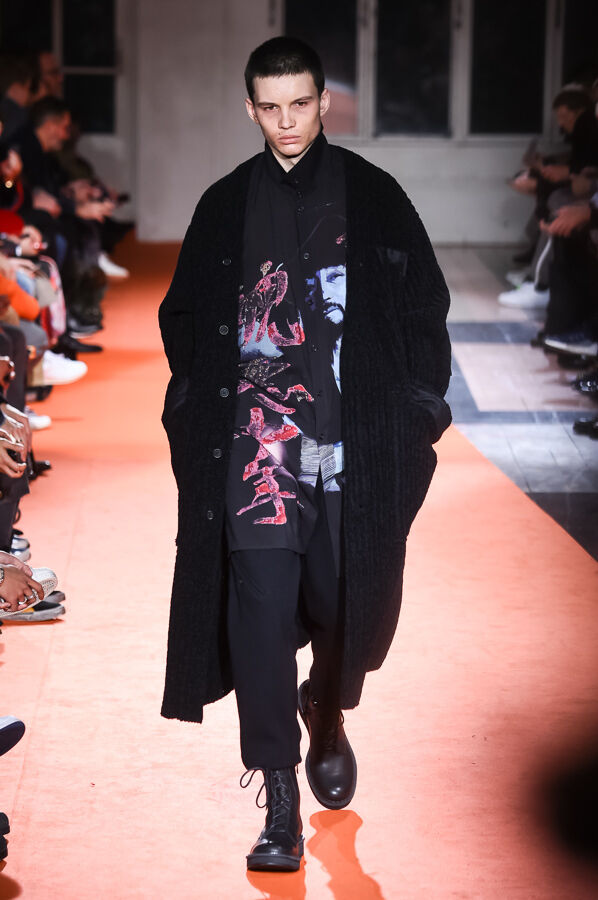 18 AW】Chenille Knit V Cardigan/YOHJI YAMAMOTO 18 AW】Chenille Knit V Cardigan/YOHJI YAMAMOTO
