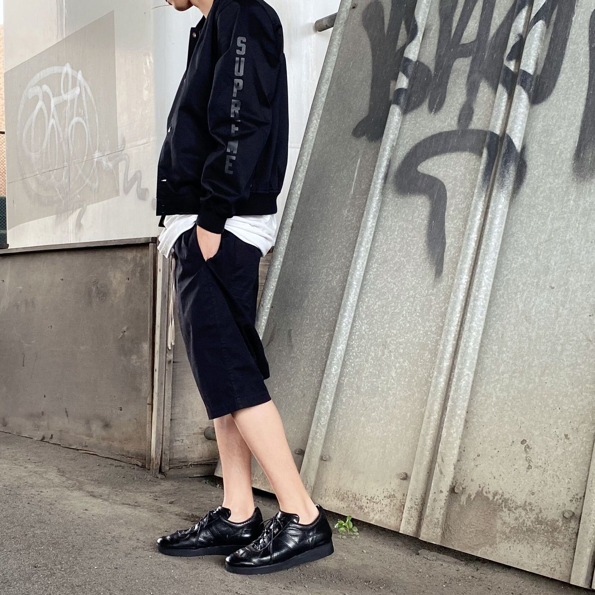 16 SS】Bomber Jacket/SUPREME×Anti Hero Skateboa...