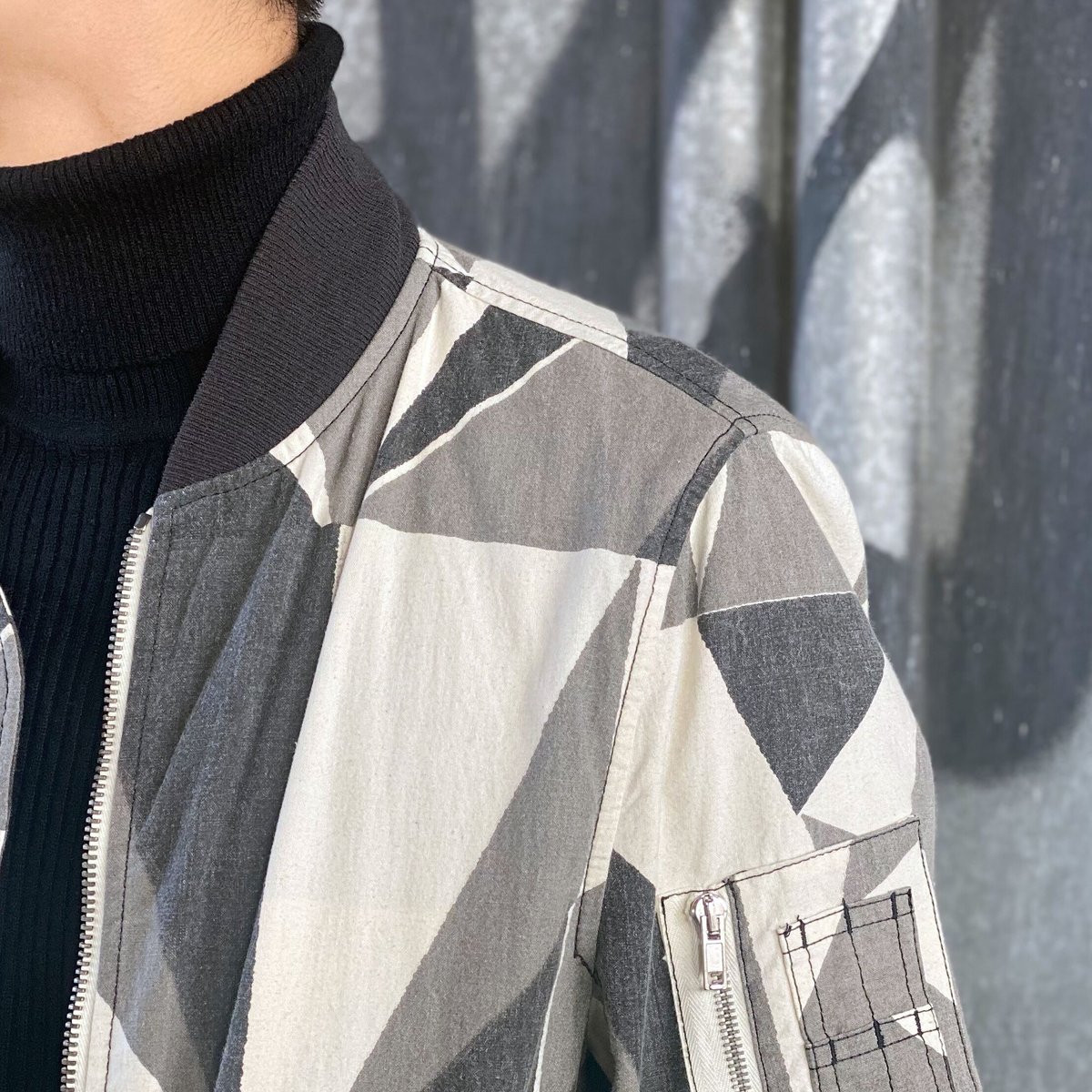 13 SS ISLAND】Geometric camouflage pattern Flig