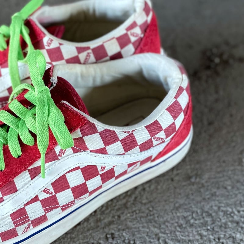 Checkered red old skool vans sale