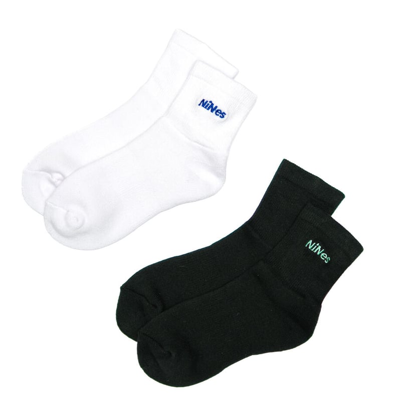 ロゴソックス（WHT×BLUE） | NiNes STORE