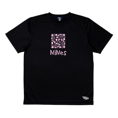 花柄ドライTシャツ ( BLK×PINK )