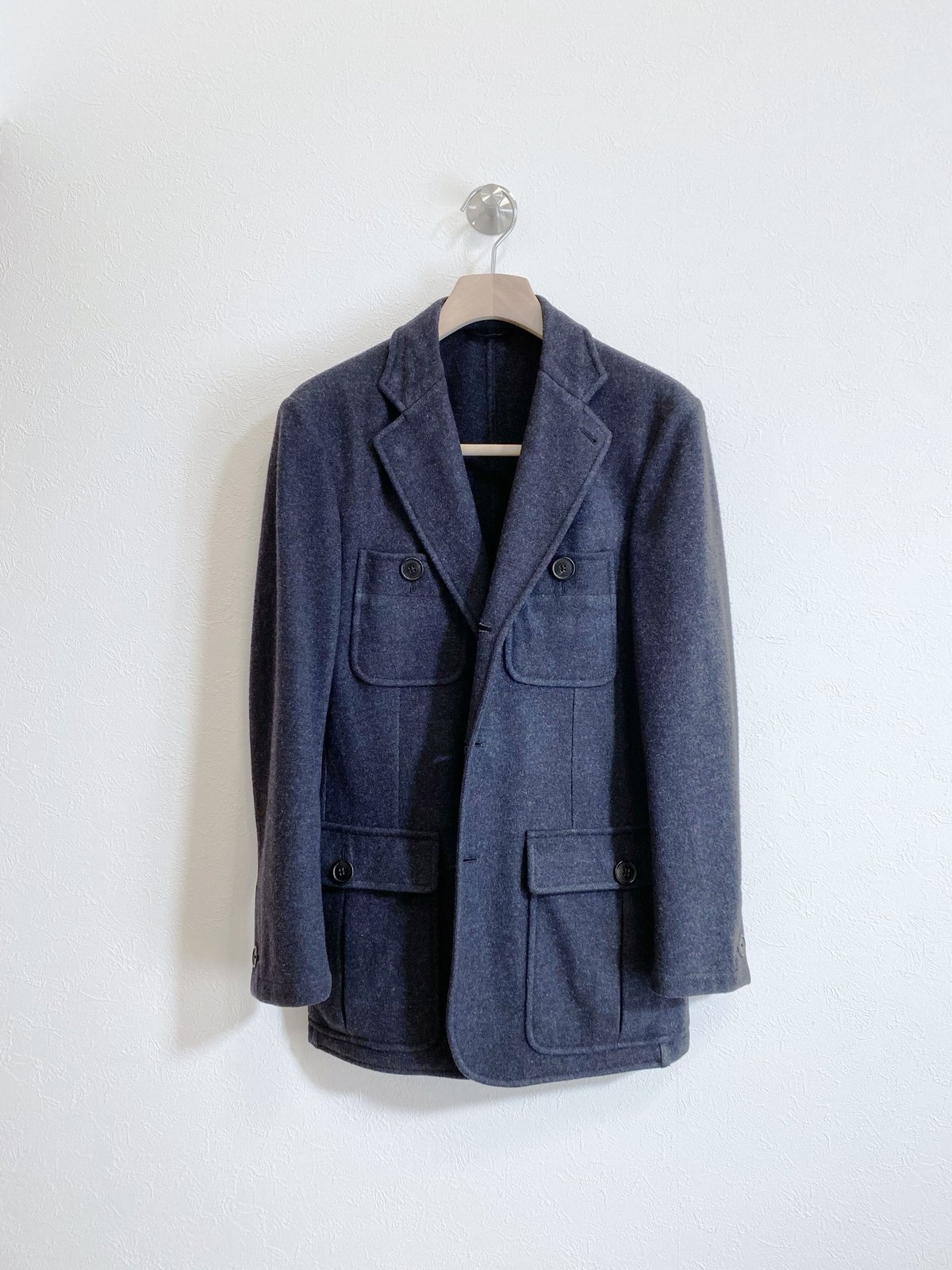 エルメス　中綿　メンズ　サファリジャケット エルメス中綿メンズサファリジャケット