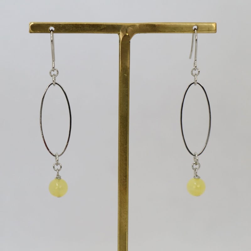 今ならほぼ即納！ イエロージェイドリーフのイヤリング(ピアス  