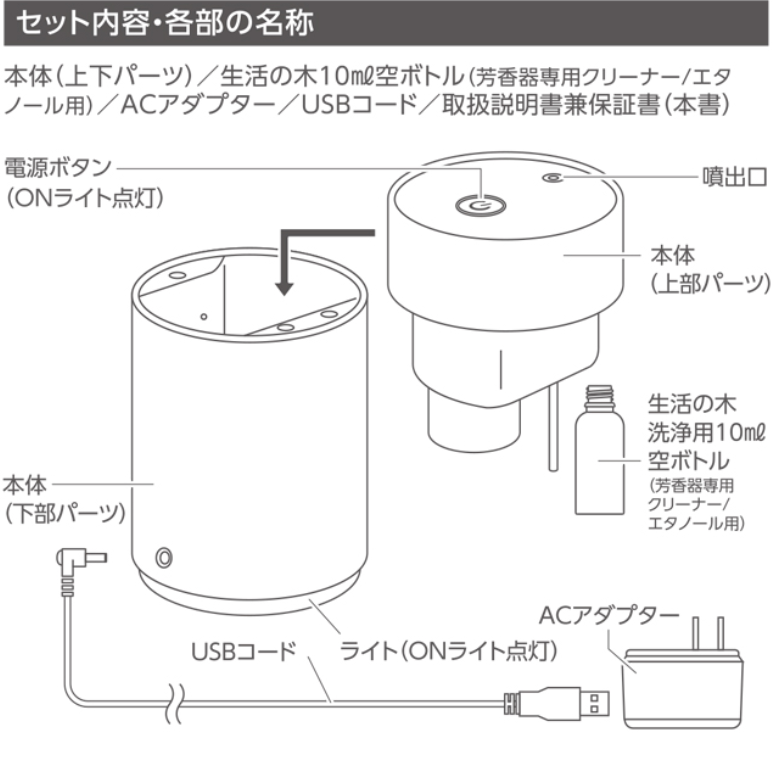 アロマディフューザー アロモアミニ aromore-mini ＜シルバー