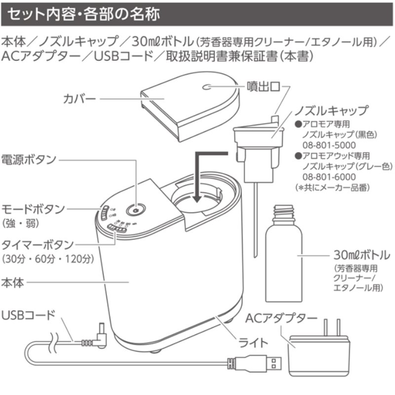 アロマディフューザー アロモア aromore ＜ナチュラルシルバー