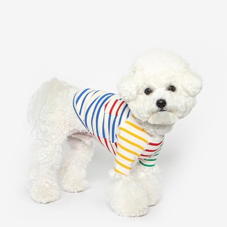 ［TUSTUS］Stripe Dog T-shirt