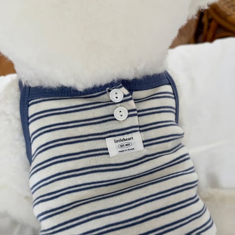 【予約】All Day Button Striped Sleeveless（L001）