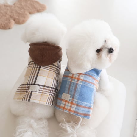 [DURANG RURANG] CHECK HOOD VEST