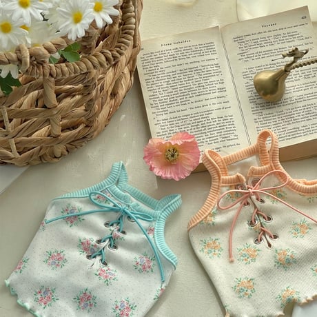 【予約】Flower eyelet wave top（H002）