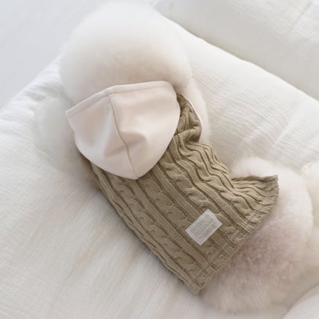 [DURANG RURANG] TWIST HOOD VEST