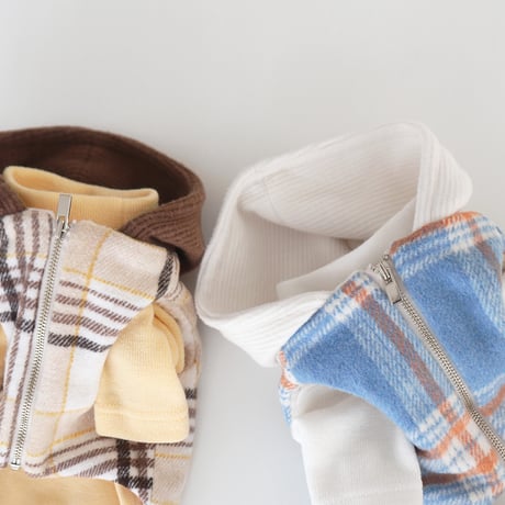 [DURANG RURANG] CHECK HOOD VEST