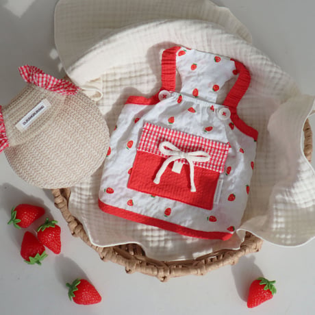 [ DURANG RURANG ] Strawberry Ice Pocket Top