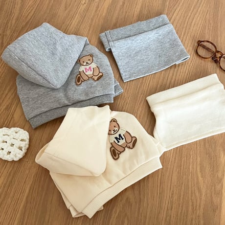 Bear Hooded Crop Set（F001）