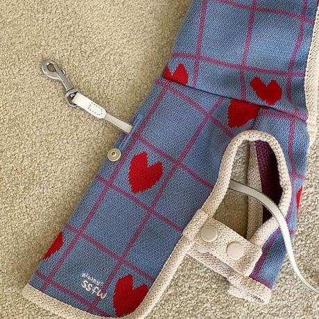 [ SSFW ] My Little Check Heart Poncho